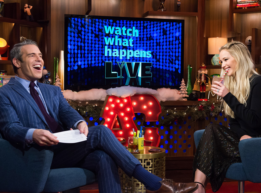 Jennifer Lawrence, Watch What Happens Live, Andy Cohen Jennifer Lawrence, Watch What Happens Live, Andy Cohen